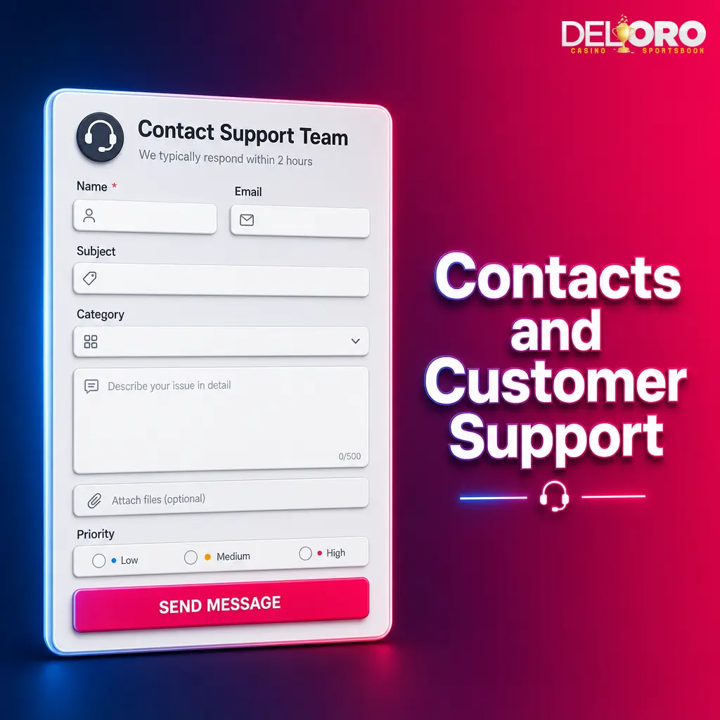 24/7 customer support contacts for live chat, email, account verification, cashier help and responsible gaming