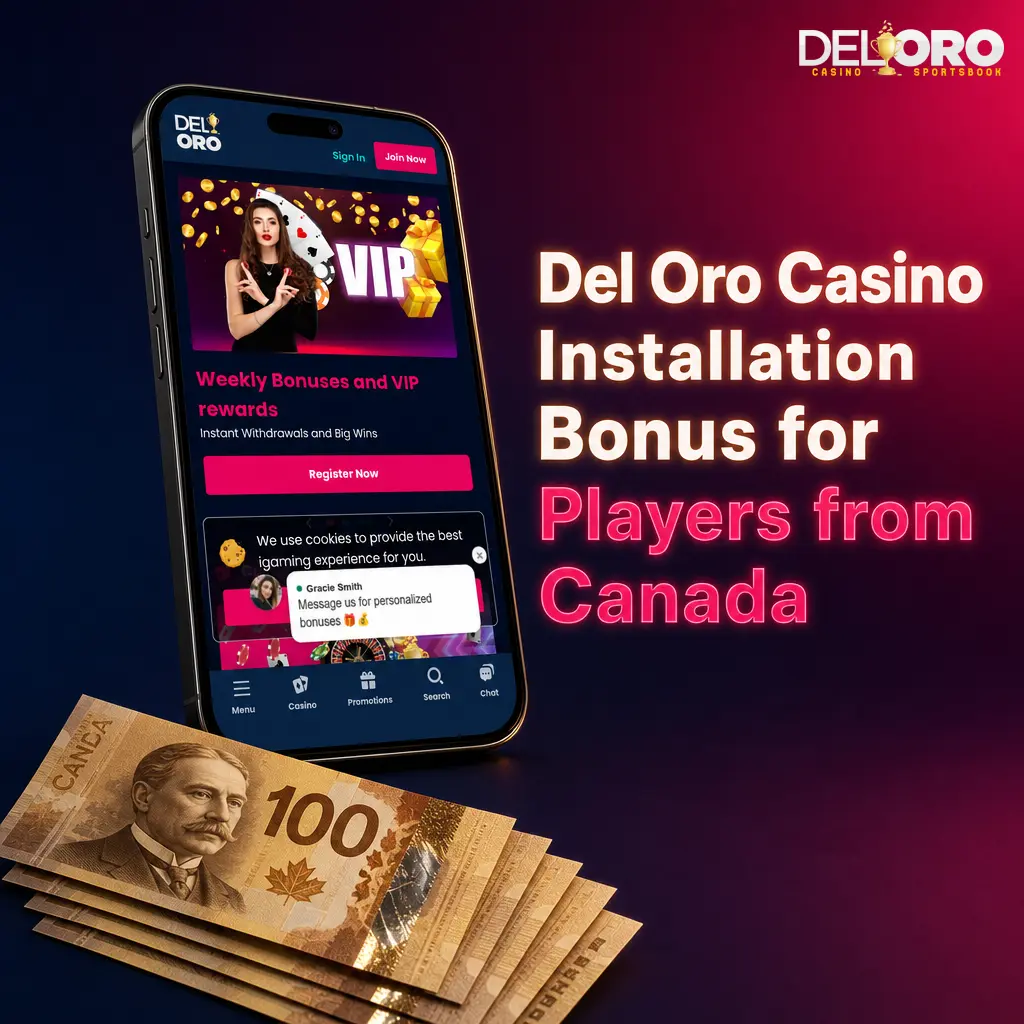 Del Oro Casino installation bonus for Canada players: 275% match up to CAD 2,750 with CAD 10 deposit