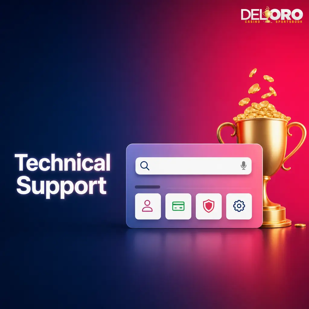 Del Oro Casino technical support for login, payment, game, and account issues via chat or contact form
