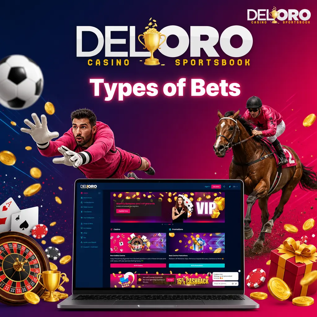 Del Oro Casino bet slip showing single, parlay and system wager formats for sportsbook markets