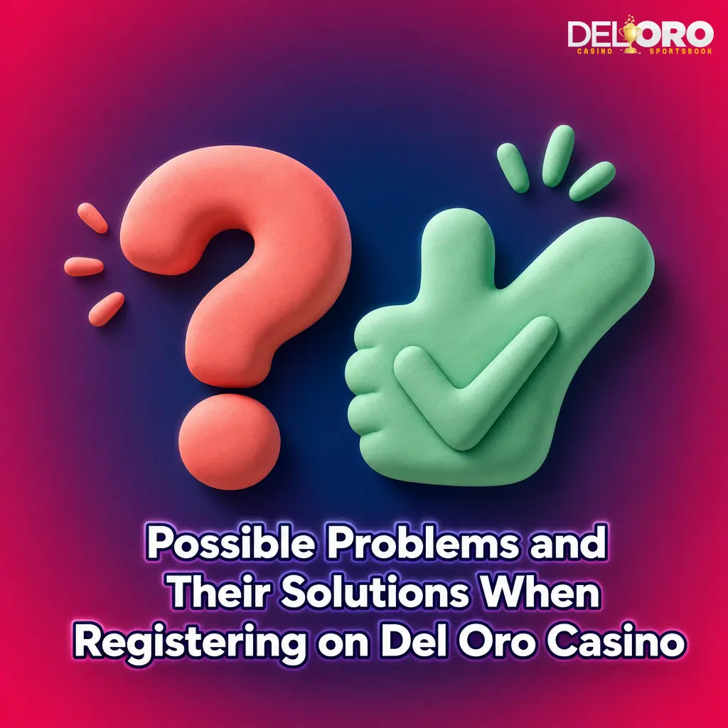 Table of Del Oro Casino registration problems and solutions for SMS codes, email confirmation, address, and bonus issues